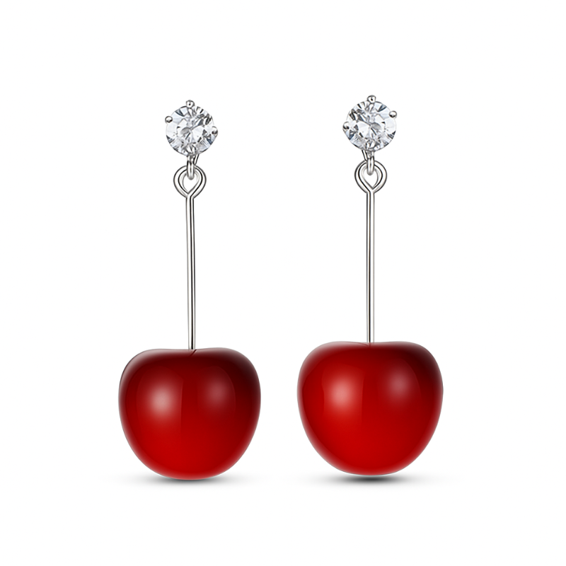Red Hot Drop Earrings