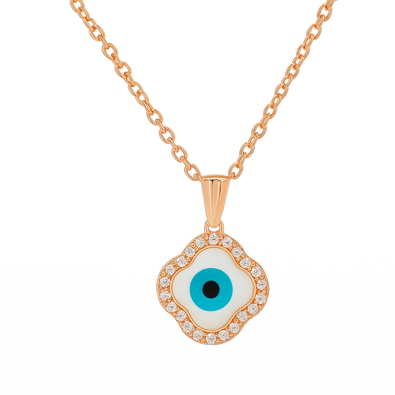 Evil Eye Bloom Pendant Chain