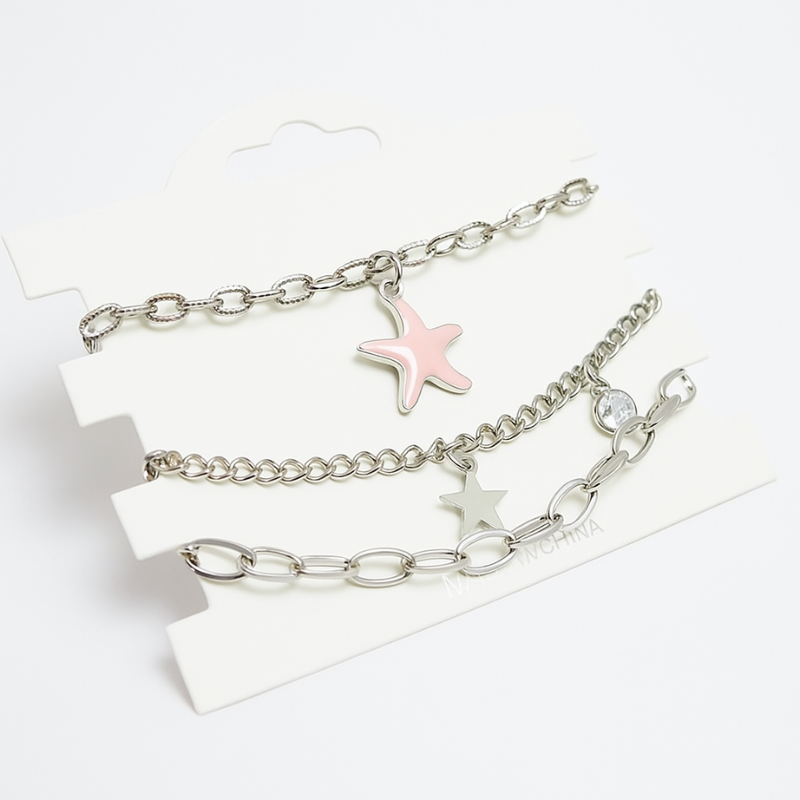 Fairy Wing Charm Combo Chain Bracelets