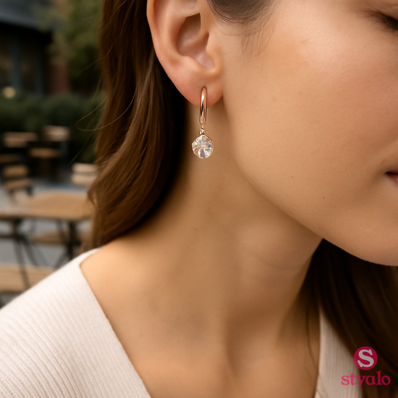 Azure Glow Hoops Earrings