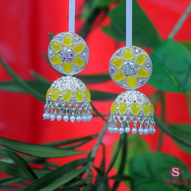 Marigold Melody Jhumkas