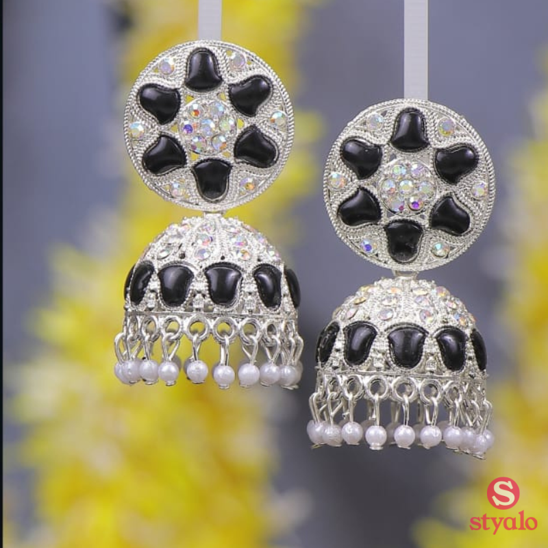 Gleaming Gulmohar Jhumkas