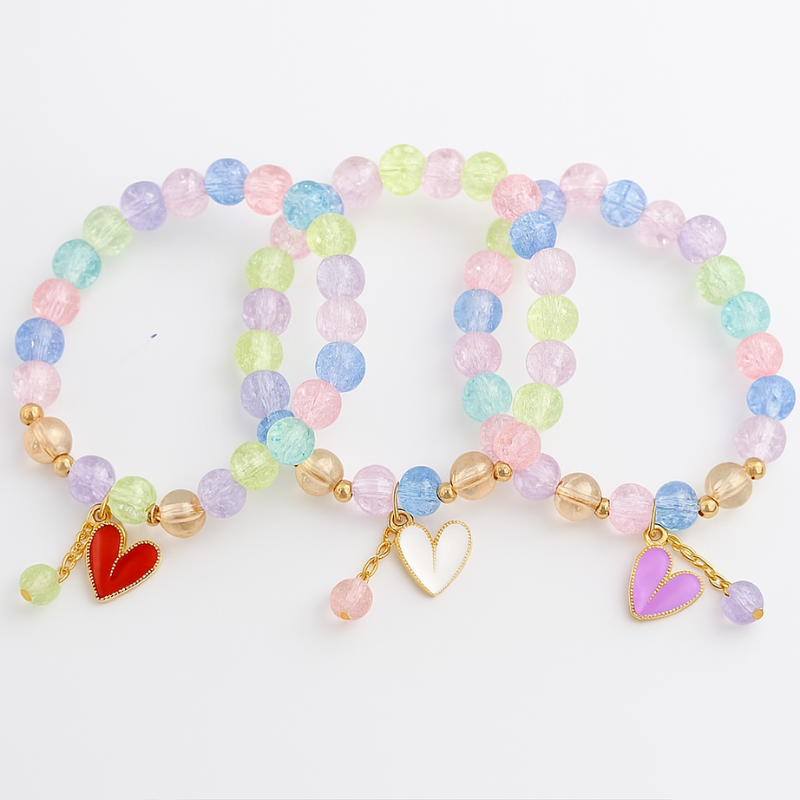 Bubbly Belle Hearts Bracelets ( Pack of 3)