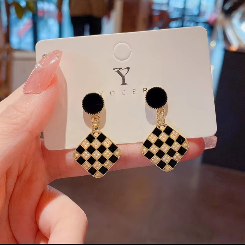 Checkmate Charm Earrings