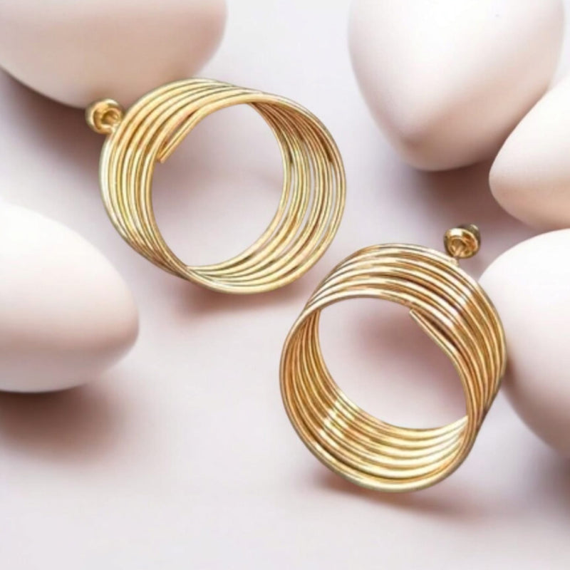Golden Glow-Ups Hoops Earrings