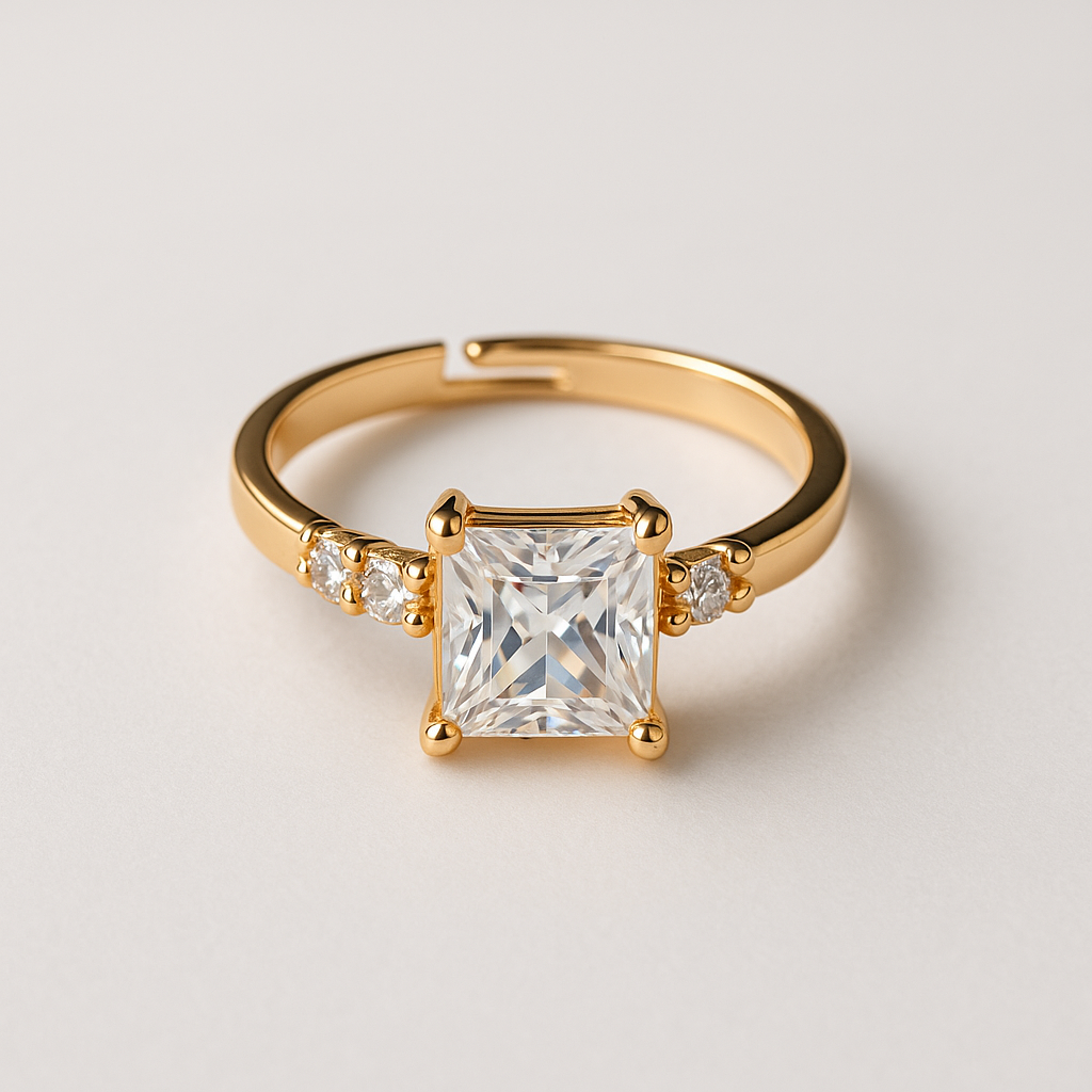 Golden Prism Statement Ring