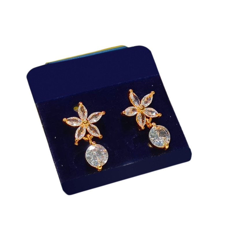 A.D Dimoond Rose Gold Earrings
