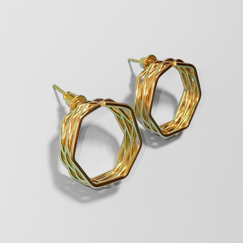 Golden Glow-Ups Hoops  Earrings