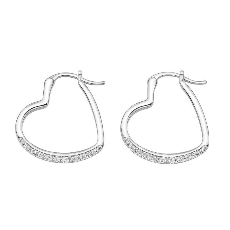 Heart & Hollow Hoops  Earrings