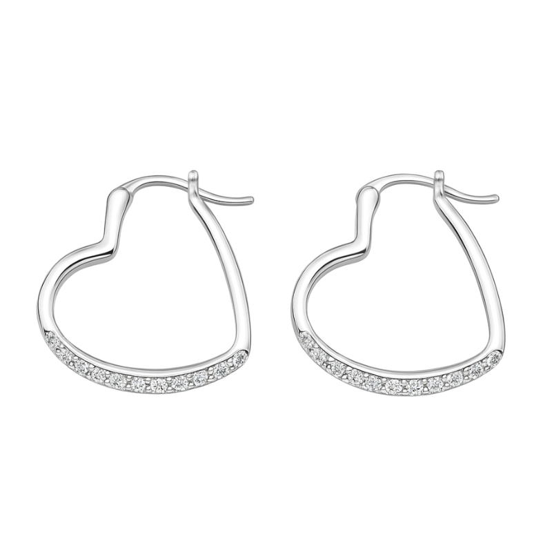 Heart & Hollow Hoops  Earrings