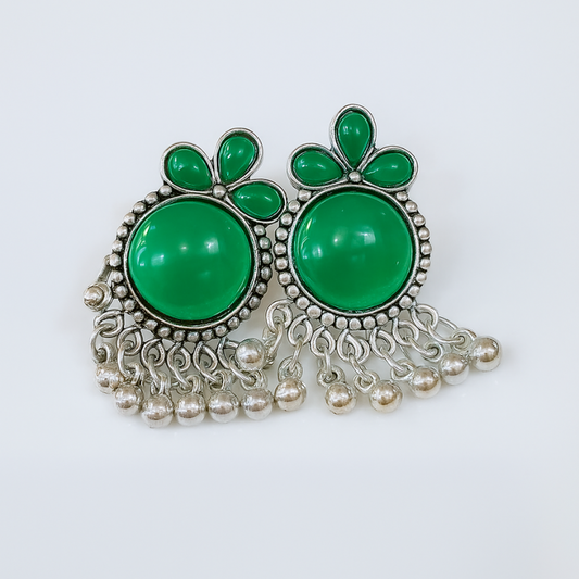 Unique and classy Green Jhumki Earrings