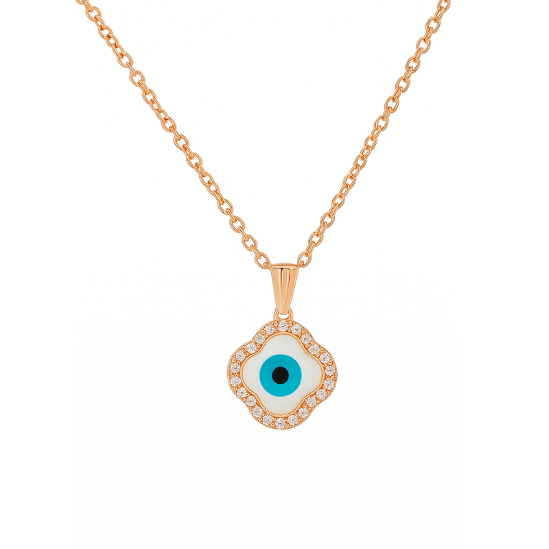 Evil Eye Bloom Pendant Chain