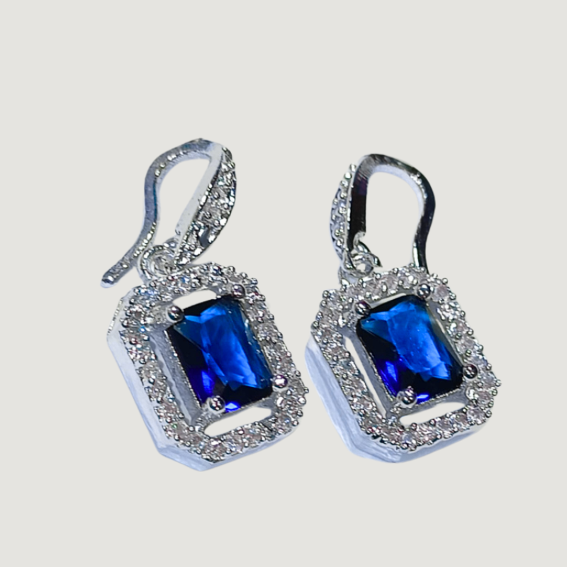 Crystal Alloy Blue Earrings