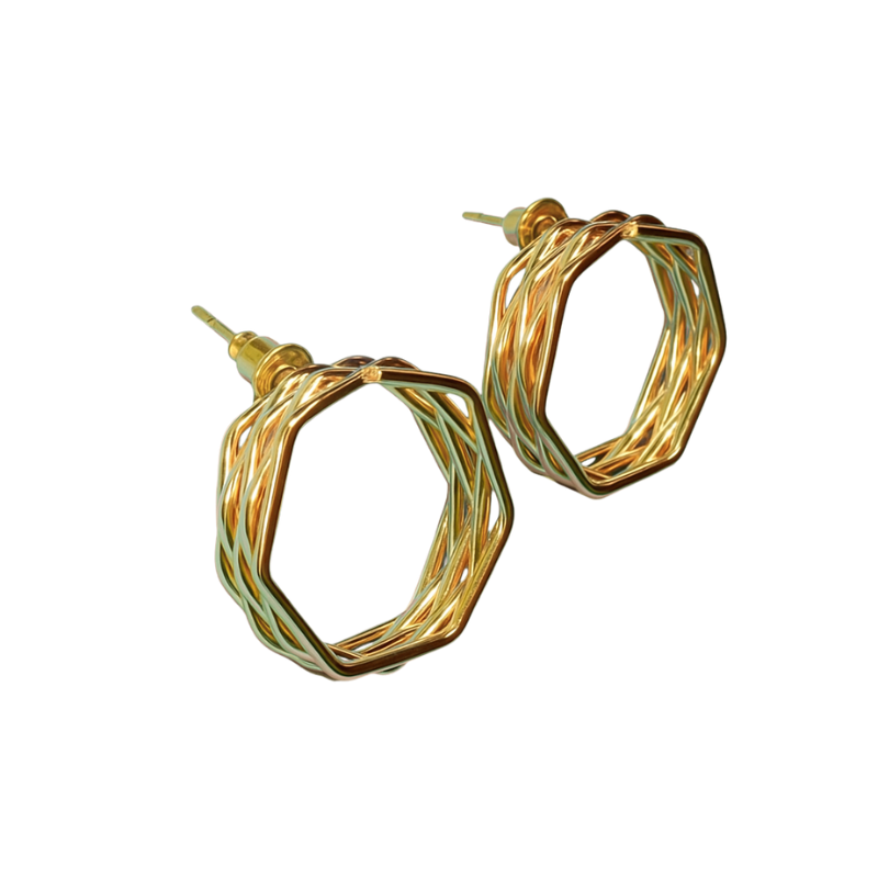 Golden Glow-Ups Hoops  Earrings