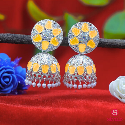 Marigold Melody Jhumkas
