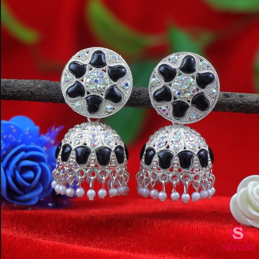Gleaming Gulmohar Jhumkas