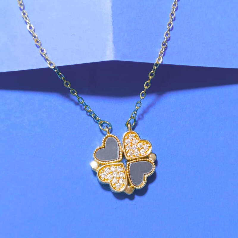 Clover of Hearts Pendant Chain