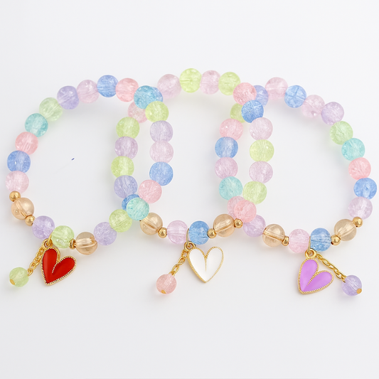 Bubbly Belle Hearts Bracelets ( Pack of 3)