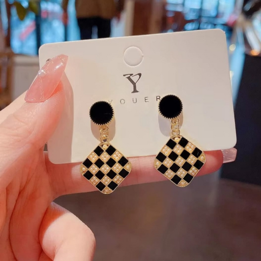 Checkmate Charm Earrings