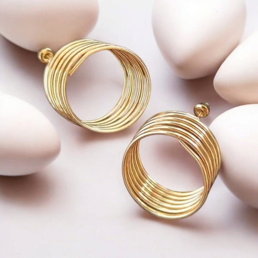 Golden Glow-Ups Hoops  Earrings