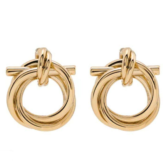 Golden Glow-Ups Hoops Earrings