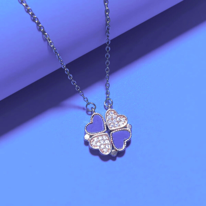 Clover of Hearts Pendant Chain